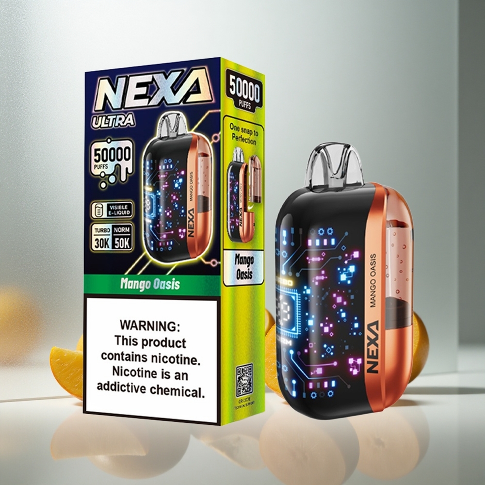 NEXA Ultra 50K Enkratna Vapa Mango Oaza 20ml Prednapolnjena 800mAh Baterija
