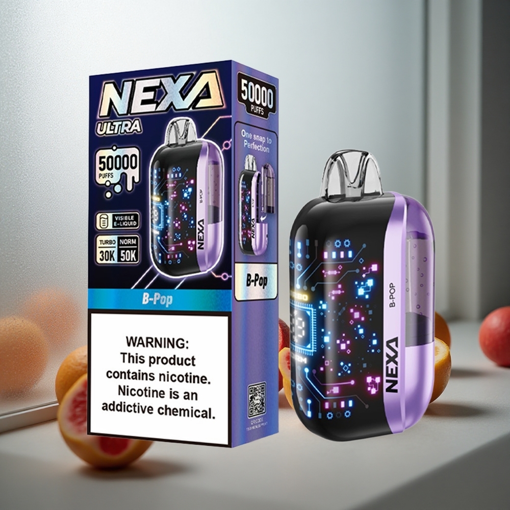 NEXA Ultra 50K Enkratna Vape B-Pop 20ml Prednapočnjeno 5% Nikotina