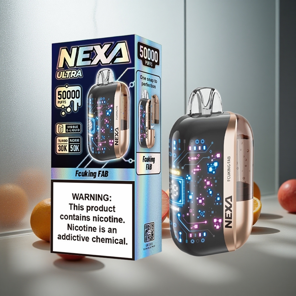 NEXA Ultra 50K Enkratna Vape Fcuking Fab 20ml Napolnjena 5% Nikotina