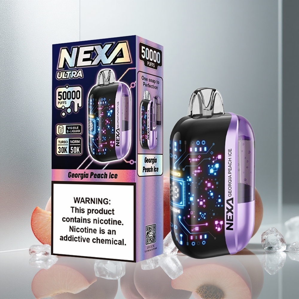 NEXA Ultra 50K Enkratna Vape Georgia Peach Ice 20ml 5% Nikotina 800mAh