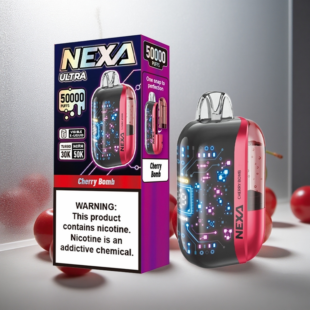 NEXA Ultra 50K Enkratna Vape Češnja Bomba z 20ml Napolnjeno in 800mah Baterijo