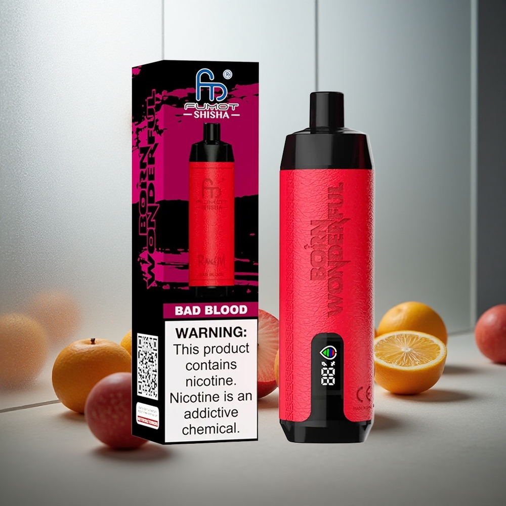 RandM Fumot Shisha 10000 Puffov Enkratna Vape Slaba Kri z LED Indikatorjem in 0,5% Nikotina