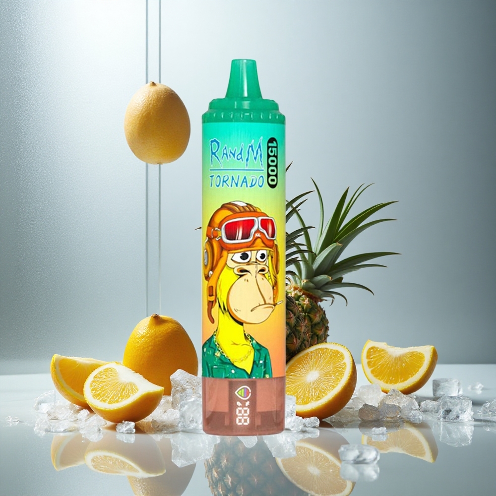 RandM Fumot Tornado 15000 Puffs Enkratna E-cigareta Ananas Led z 25ml tekočine in 850mAh baterijo