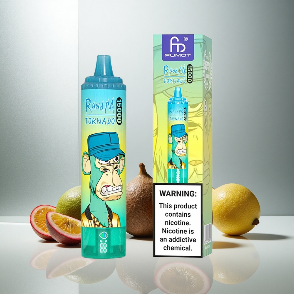 RandM Fumot Tornado 15000 Puffs Enkratna E-cigareta z 25ml tekočine in 850mAh baterijo, Okus Kiwi Pasijonka Guava