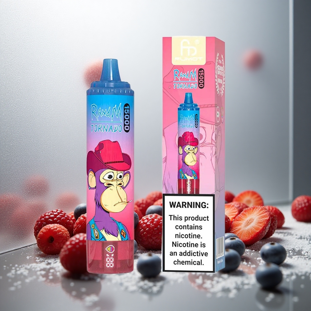 RandM Fumot Tornado 15000 Pufov Enkratna E-cigareta Mešane Jagode z 25ml Tekutine in 850mAh Baterijo