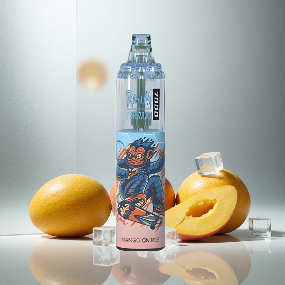 RandM Fumot Tornado 7000 Pufi Enkratna Vapa Mango na Ledu z 14 ML E-tekočine in 850 MAH Baterijo