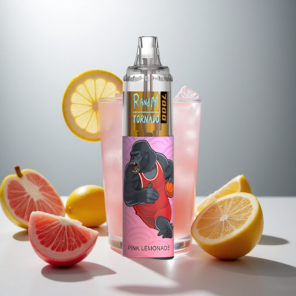 RandM Fumot Tornado 7000 Pufi Enkratna Vapa Roza Limonada z 14 ML E-tekočine in Mesh Coil