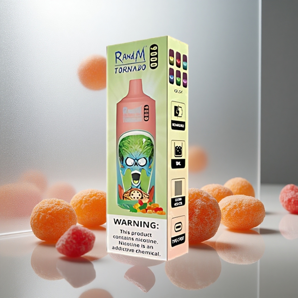 RandM Fumot Tornado 9000 Pofov Enkratna Vape Gumi Medved (850 mAh Polnljivo, 18 mL)
