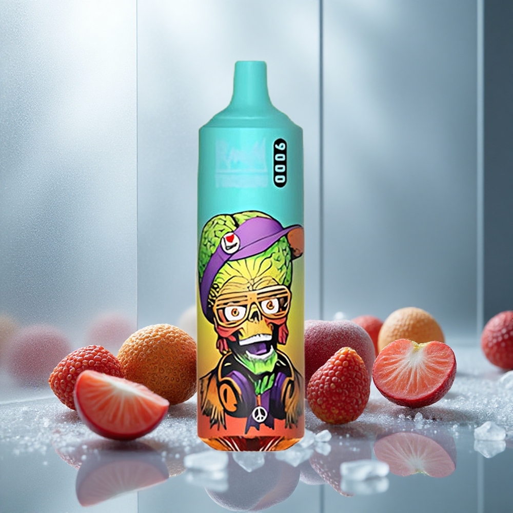 RandM Fumot Tornado 9000 Pufov Enkratna Vape Modro Ledeni Okus z 18 mL E-tekočine in 850 mAh Baterijo