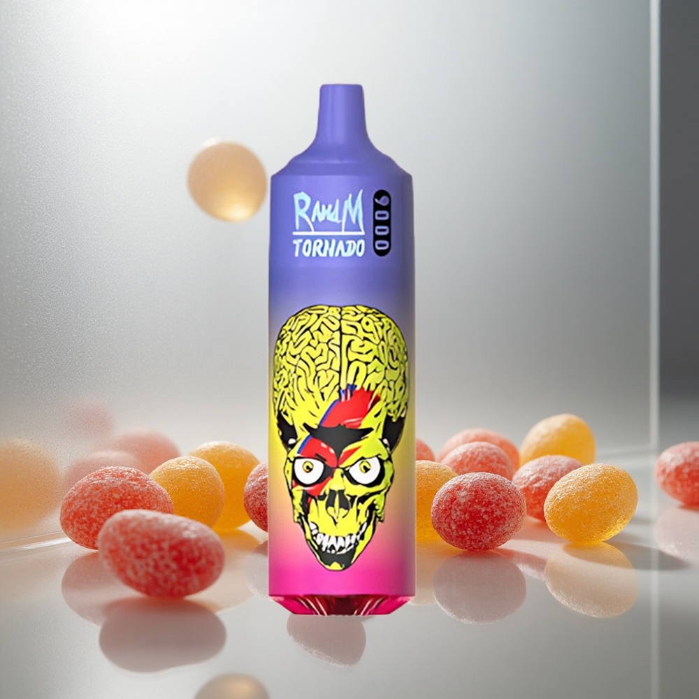RandM Fumot Tornado 9000 Pufov Enkratna Vape Skittles z 18 mL E-tekočine in 850 mAh Baterijo