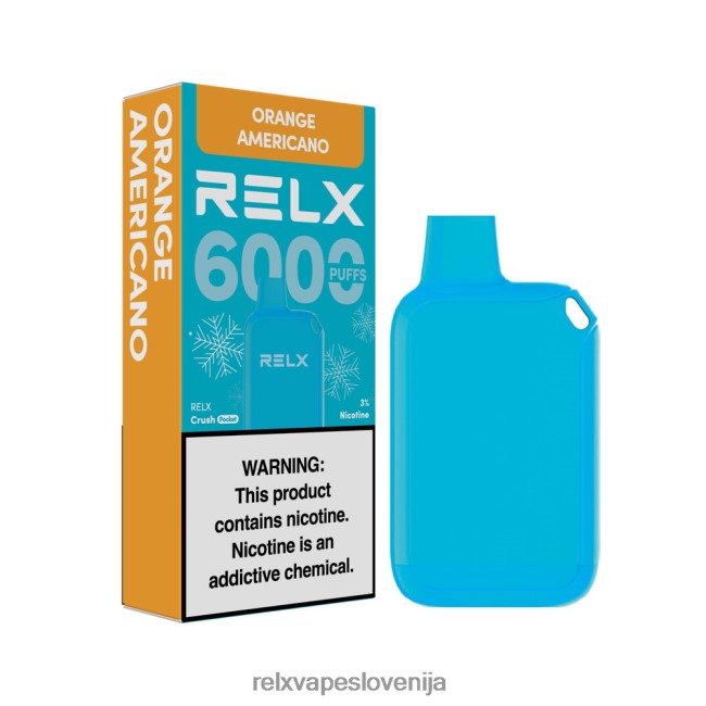 RELX Vape Disposable - RELX Crush Pocket 6000 ledenih pomarančni americano 202FZ615