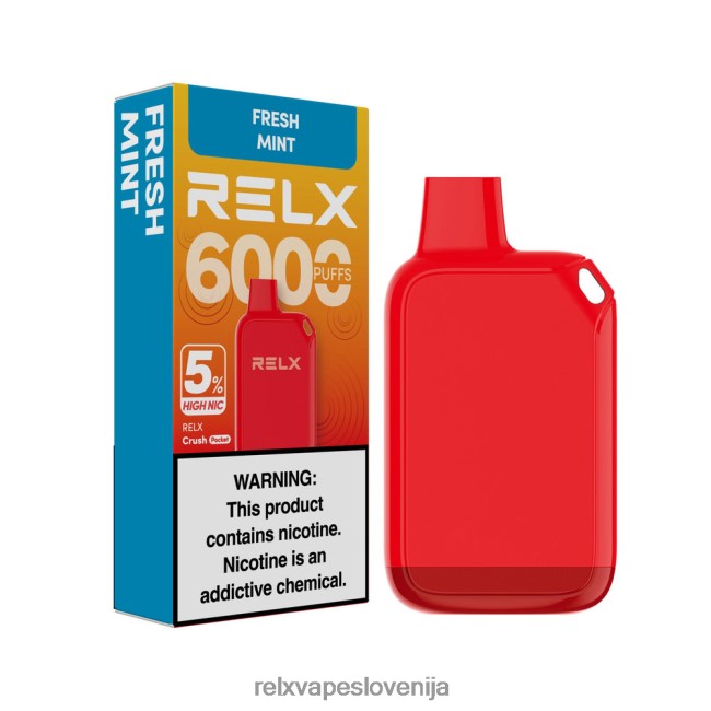 RELX Vape Review - RELX Crush Pocket 6000 5 % visoko nic sveža meta 202FZ629