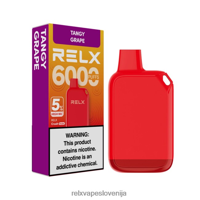 RELX Vape Slovenija - RELX Crush Pocket 6000 5 % visoko nic pikantno grozdje 202FZ627