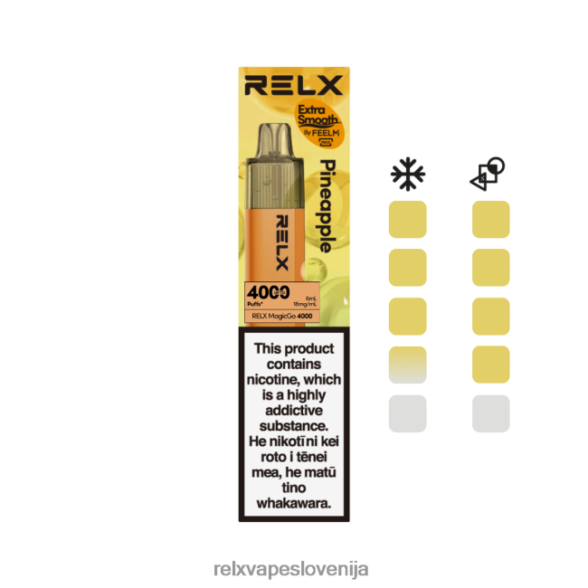 RELX Slovenija - RELX MagicGo 4000 vape za enkratno uporabo ananas 202FZ61