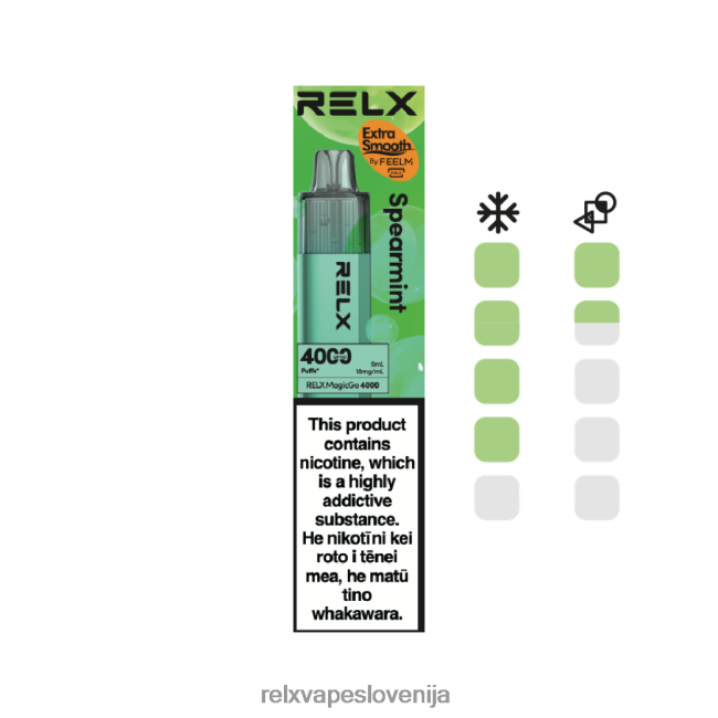 RELX Vape Price - RELX MagicGo 4000 vape za enkratno uporabo zelena meta 202FZ63
