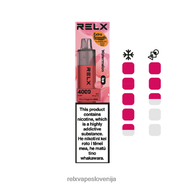 RELX Vape Slovenija - RELX MagicGo 4000 vape za enkratno uporabo lubenica (ledena) 202FZ67